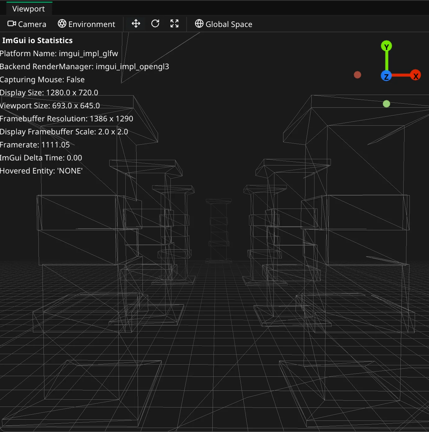 Slated_OpenGL Wireframe View